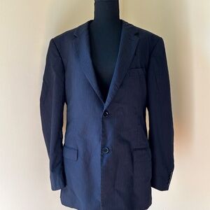 **JOS A. BANK* Black Striped Long Sleeve Blazer Suit Jacket